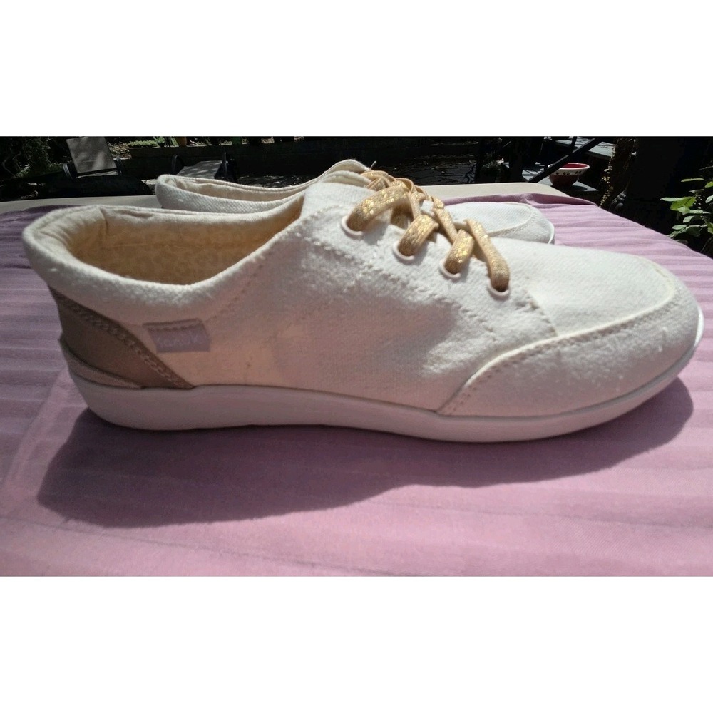 Sanuk Lido‎ Lite Glam Sparkle Women's Cream Size 7 - Picture 6 of 10